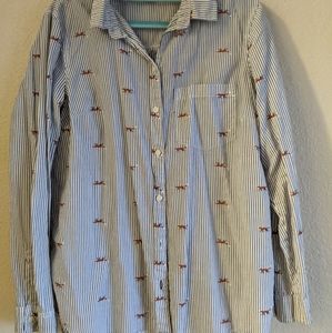 Stripped Foxy Button-Down Shirt 🦊